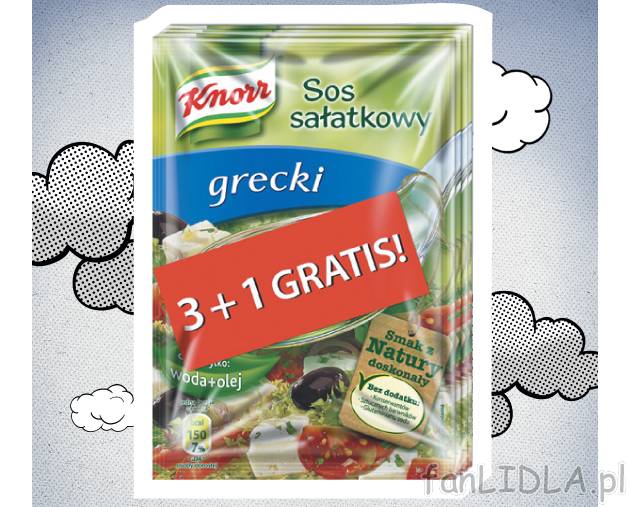 Knorr Sos sałatkowy , cena 2,49 PLN za 36 g/1 opak. 
-  Różne rodzaje.