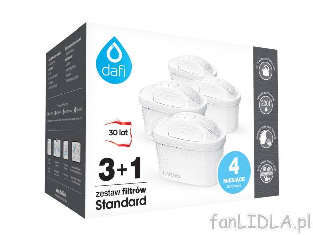 Zestaw 4 filtrów Dafi Unimax Standard , cena 39,99 PLN