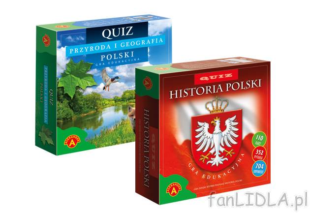 Quiz- gra edukacyjna , cena 27,99 PLN za 1 szt. 
-  4 wzory do wyboru