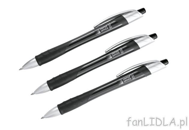 Długopisy żelowe 3 szt. , cena 6,99 PLN za 1 opak. 
- z ergonomicznie ukształtowanym ...