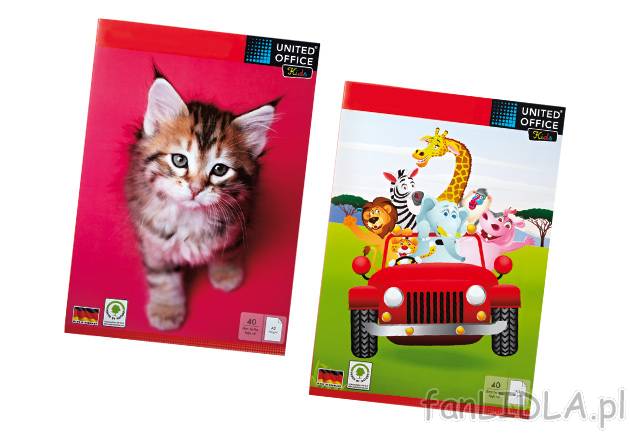 Blok rysunkowy A3 United Office Kids, cena 4,99 PLN za 1 szt. 
-  40 kartek