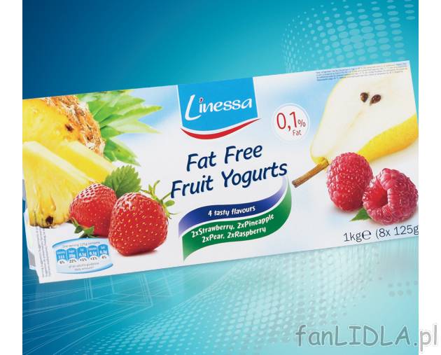 Jogurt owocowy , cena 4,99 PLN za 8x125 g/1 opak. 
- Pyszne jogurty w różnych ...