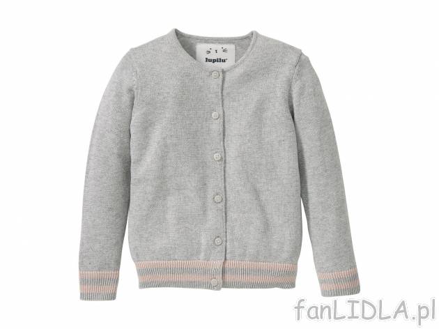 Sweterek dziecięcy zapinany na guziki, cena 19,99 PLN 
- rozmiary: 86-116
- 100% ...