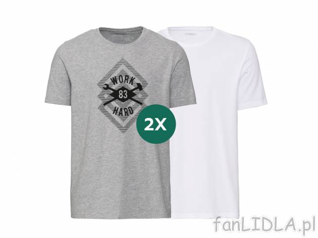 T-shirt, 2 szt. , cena 24,99 PLN 
- rozmiary: S-XL
- 100% bawełny lub jej wysoka ...