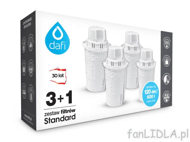 Zestaw 4 filtrów Dafi Classic Standard , cena 31,99 PLN 
Zestaw 4 filtrów Dafi ...