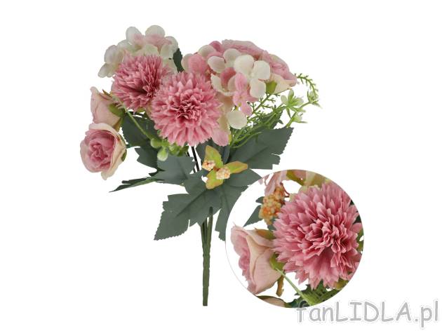 Bukiet sztucznych kwiatów , cena 12,99 PLN 
Bukiet sztucznych kwiatów 3 wzory ...