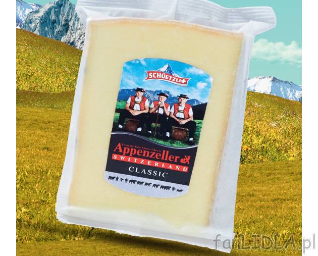 Ser Appenzeller , cena 11,99 PLN za 200 g 
- Półtwardy ser produkowany z mleka ...