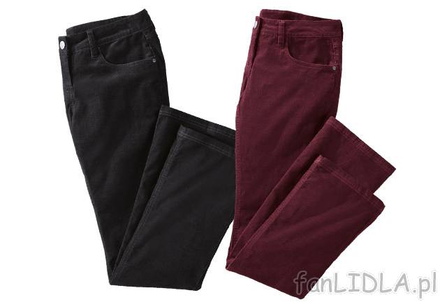 Spodnie sztruksowe Esmara, cena 37,00 PLN za 1 para 
- modny krój bootcut  
- ...