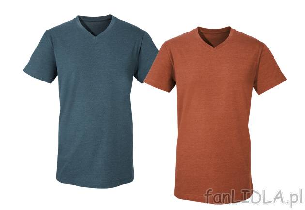 T-shirt 2 szt. Livergy, cena 25,99 PLN za 1 opak. 
- w zestawie jeden T-shirt jednokolorowy ...