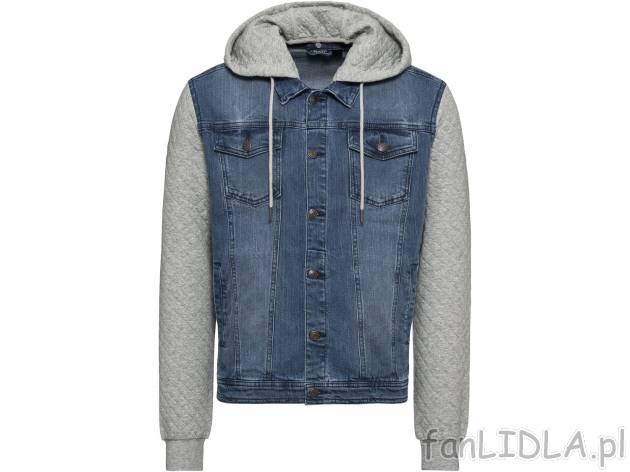 Kurtka jeansowa z kapturem, idealna na wiosnę, cena 59,90 PLN 
- rozmiary: 48-56
- ...