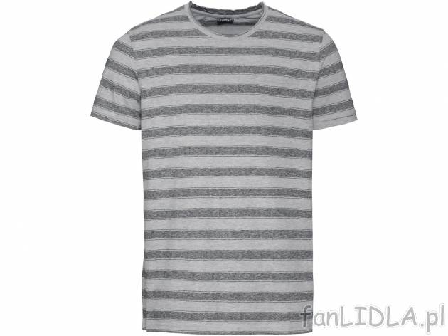 T-shirt męski w paski, cena 17,99 PLN 
- wysoka zawartość bawełny
- rozmiary: ...