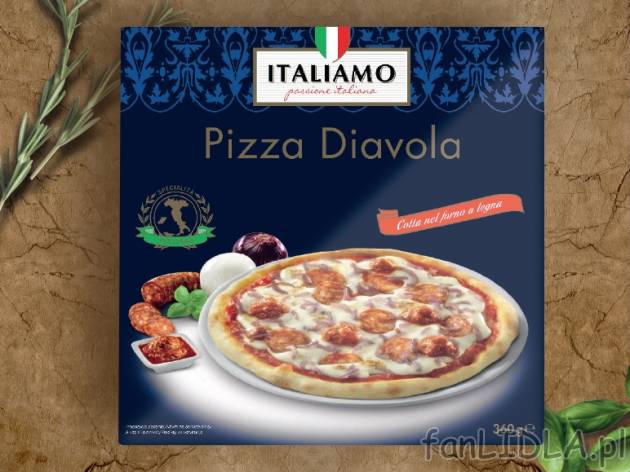 Włoska pizza  , cena 6,99 PLN za 350/360/400 g/1 opak., 1kg=19,97/19,42/17,48 PLN.