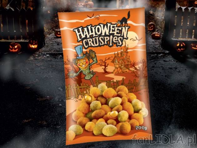 Orzechy halloween , cena 3,69 PLN za 200 g/1 opak., 100g=1,85 PLN.