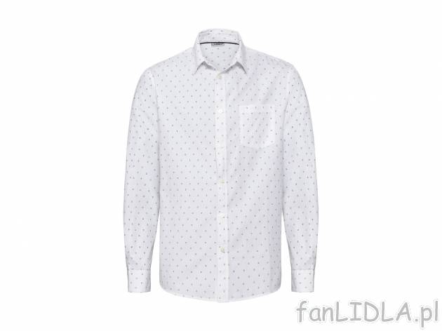 Koszula męska , cena 34,99 PLN. Elegancka koszula dla niego, w modne wzór w kropki. ...