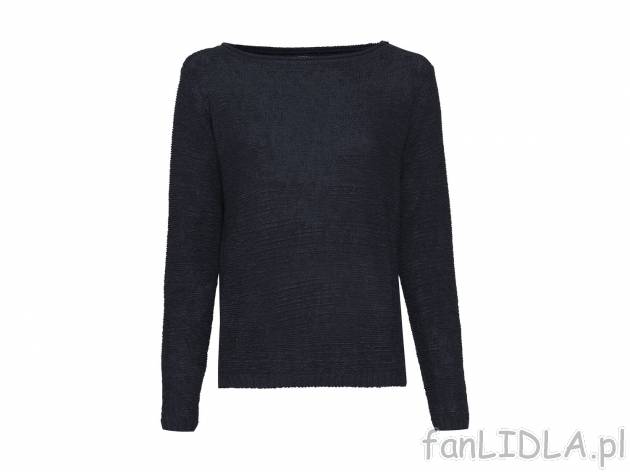 Sweter , cena 34,99 PLN. Damski sweter z dekoltem w łódkę. 
- rozmiary: S-L
- ...