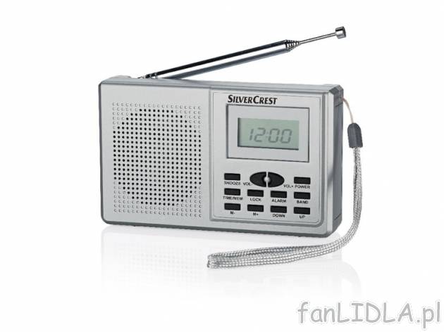 Radio analogowe Silvercrest, cena 39,99 PLN za 1 opak. 
- kompaktowe 3-pasmowe radio, ...