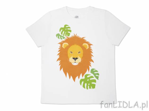 T-shirt dziecięcy , cena 12,99 PLN. Koszulka dla dzieci z motywem lwa. 
- 100% ...