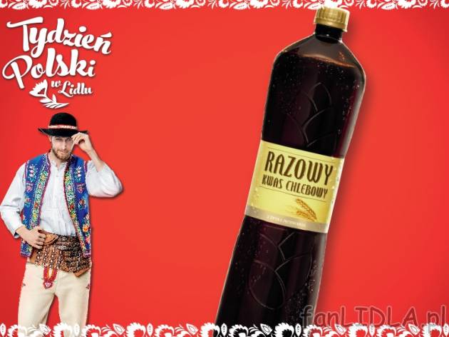 Razowy kwas chlebowy , cena 2,99 PLN za 1.5L/1 opak., 1L=1,99 PLN.