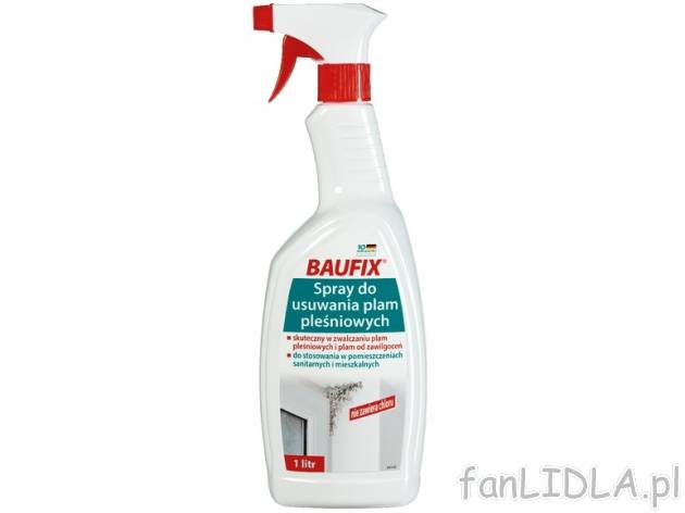 Spray do usuwania plam pleśniowych , cena 11,99 PLN za 1 opak. = 1 l 
- do usuwania ...