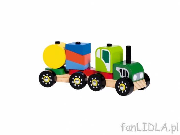 Drewniany traktor, pociąg lub wóż strażacki , cena 24,99 PLN za 1 szt. 
- zabawka ...