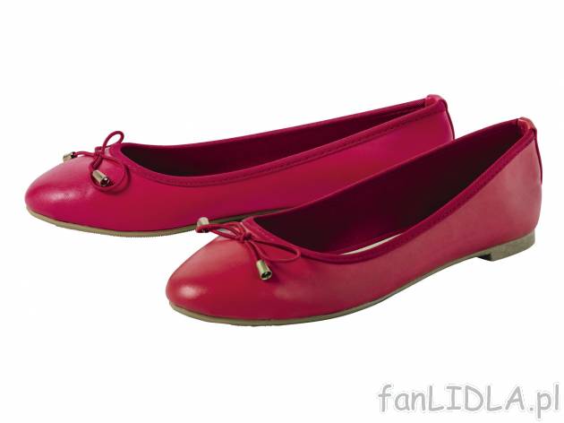 Baleriny , cena 25,99 PLN. Czerwone buty na wiosnę dla niej. 
- rozmiary: 37-41 ...