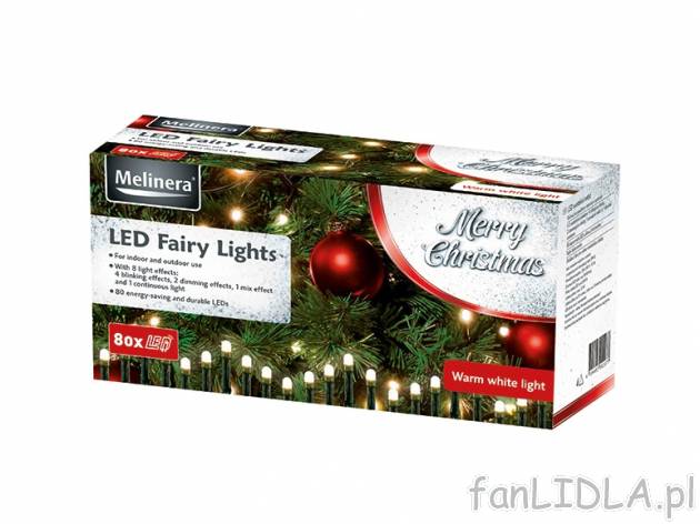 Łańcuch świetlny LED Melinera, cena 49,99 PLN za 1 opak. 
- do wewnatrz i na ...
