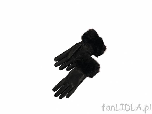 Rękawiczki skórzane damskie Esmara, cena 44,99 PLN za 1 para 
- 5 wzorów do ...