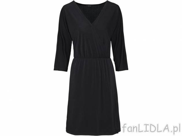 Czarna prosta sukienka na każdy dzień, cena 39,99 PLN. Sukienka idealna na wczesną wiosnę - ...