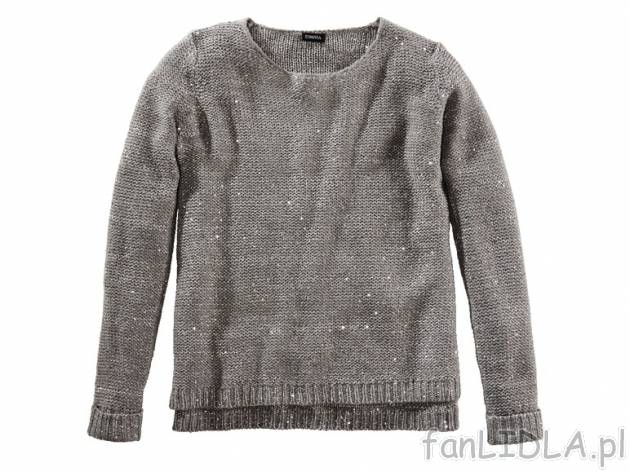 Sweter z cekinami - HIT cenowy Esmara, cena 39,99 PLN za 1 szt. 
- rozmiary: S-L ...