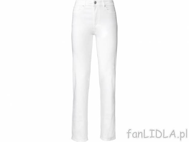 Spodnie twillowe , cena 44,99 PLN. Białe spodnie damskie o prostych nogawkach. ...