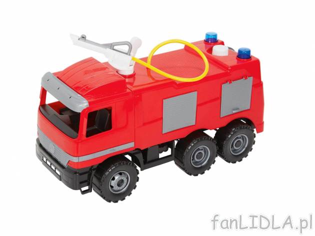 Wóz strażacki , cena 99,00 PLN 
- prawdziwy strumień wody
- dł. węża: 64 ...