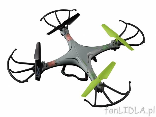 Dron , cena 99,00 PLN 
- funkcja obrotu 360°
- wbudowany 6-osiowy żyroskop dla ...