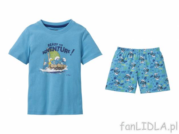 Dziecięca dwuczęściowa piżama z motywem Smerfów, cena 19,99 PLN 
- rozmiary: ...