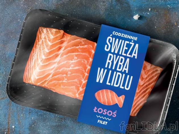 Świeży filet z łososia  , cena 3,99 PLN za 100 g