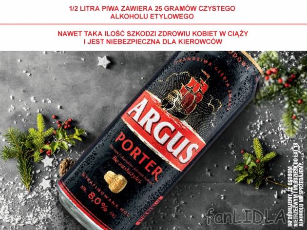 Argus Porter , cena 2,99 PLN za 500ml/1 pusz., 1L=5,98 PLN.