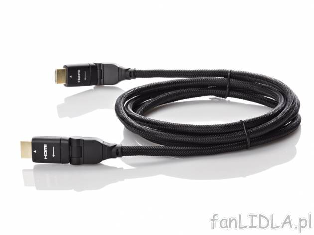 Kabel HDMI Silvercrest, cena 24,99 PLN za 1 opak. 
- z pozłacanymi wtyczkami i ...