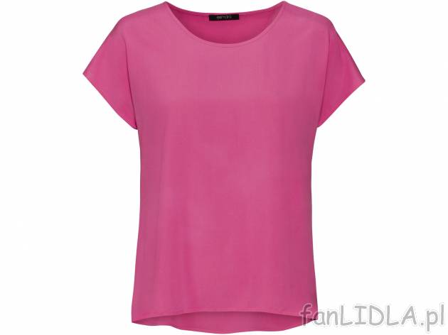 Bluzka , cena 22,99 PLN. Damska różowa bluzka z krótkim rękawkiem i okrągłym ...
