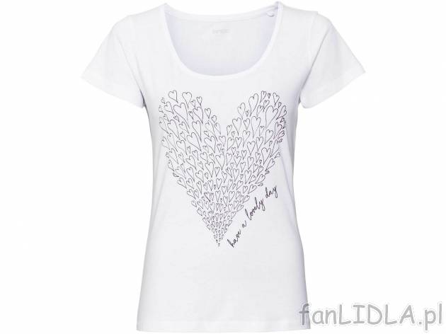 T-shirt damski , cena 12,99 PLN. Damska koszulka z okrągłym dekoltem. 
- 100% ...