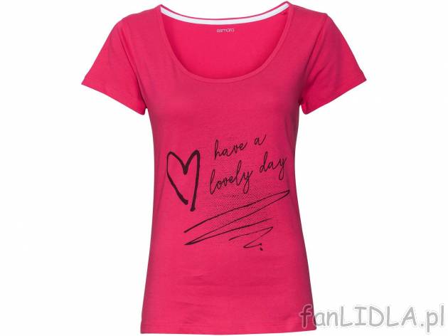 T-shirt damski , cena 12,99 PLN. Damska koszulka z nadrukiem. 
- 100% bawełny ...