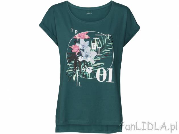 T-shirt , cena 19,99 PLN. Damska koszulka z nadrukiem. 
- 100% bawełny 
- rozmiary: ...
