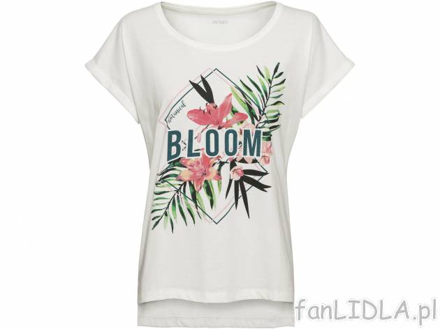 T-shirt damski, cena 19,99 PLN 
- 100% bawełny 
- rozmiary: S-L
- przedłużony ...