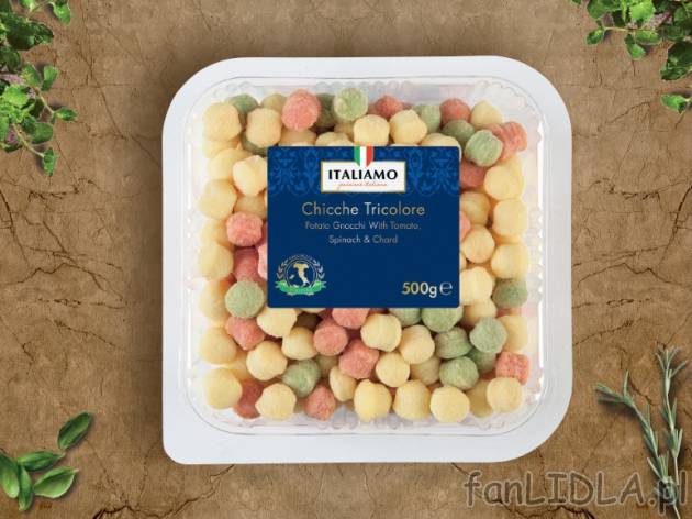 Minignocchi lub gnocchi szpinakowe , cena 4,29 PLN za 500g/1 opak., 1kg=8,58 PLN.