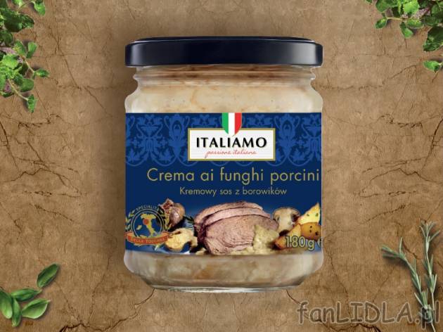 Sos włoski z rukolą, borowikami lub tuńczykiem , cena 6,99 PLN za 180g/185 ml/1 ...