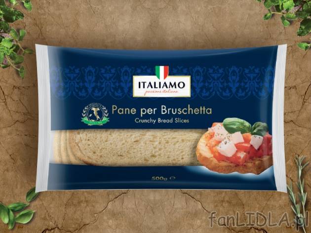Chleb do bruschetty , cena 7,99 PLN za 500g/1 opak., 1kg=15,98 PLN.