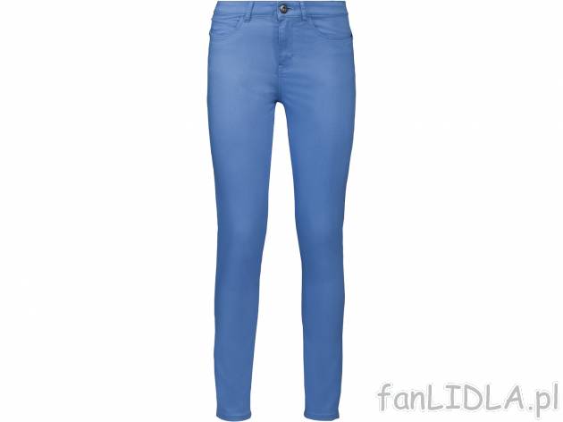 Jeansy , cena 44,99 PLN. Damskie spodnie jeansowe o dopasowanym do sylwetki fasonie. ...