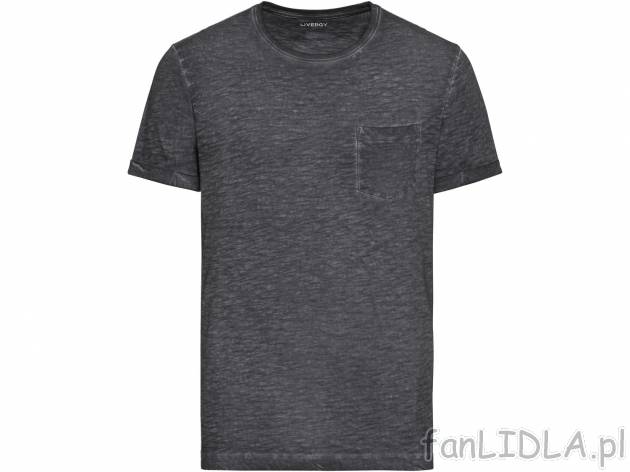 T-shirt , cena 19,99 PLN. Męski T-shirt z kieszonką na piersi.  
-  rozmiary: M-XXL 