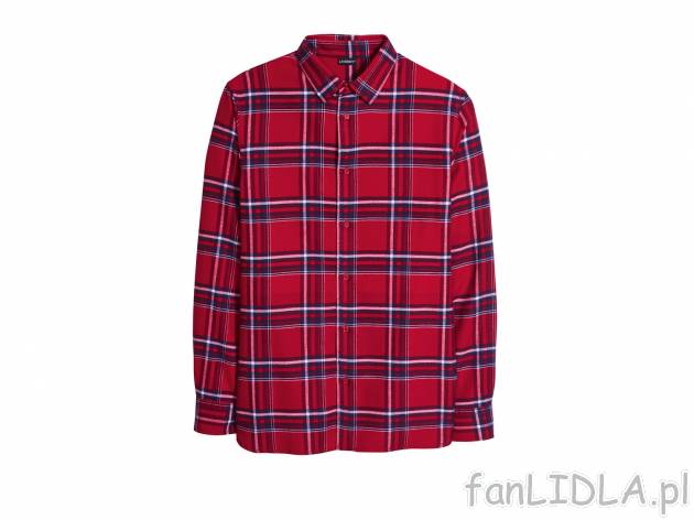 Koszula flanelowa męska, cena 29,99 PLN za 1 szt. Koszula w modną kratę, dostępna ...