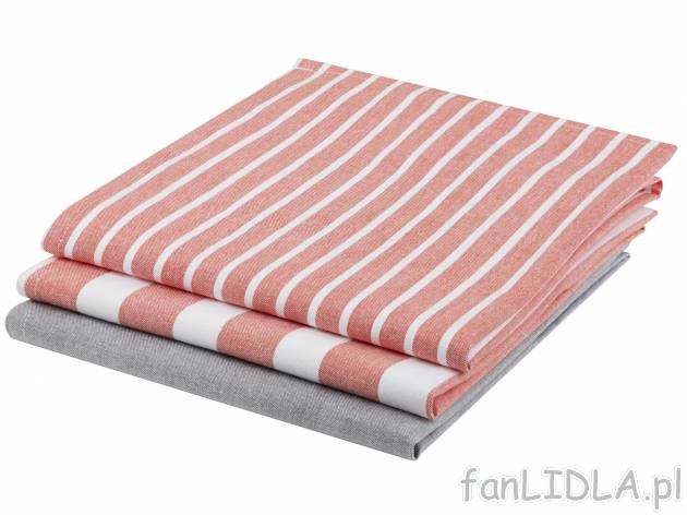 Ręczniki kuchenne, 3 szt.* , cena 4,99 PLN  
-  ok. 50 x 70 cm 
-  100% bawełny