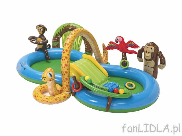 Basen dla dzieci , cena 179,00 PLN. Dziecięcy basenik z motywami tropikalnych zwierząt, ...
