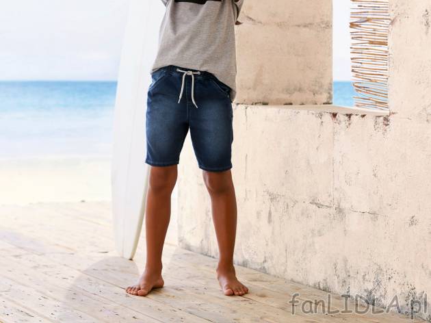 Bermudy , cena 24,99 PLN 
- rozmiary: 122-164
- wygląd jeansu, wygoda spodni ...